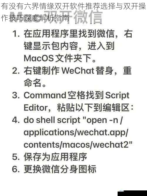 有没有六界情缘双开软件推荐选择与双开操作技巧深度解析指南